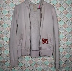 Victoria Secret Powder Pink 86' Cropped Hoodie